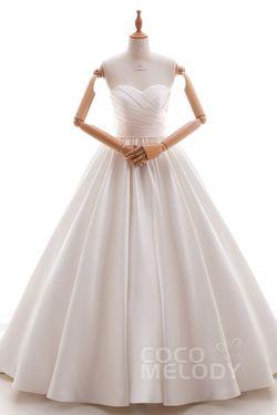 Style B14TB0040 Cocomelody White Size 10 Tall Height Sweetheart Military A-line Dress on Queenly