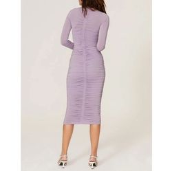 A. L. C. Purple Size 12 Plus Size High Neck Cotton Mermaid Dress on Queenly