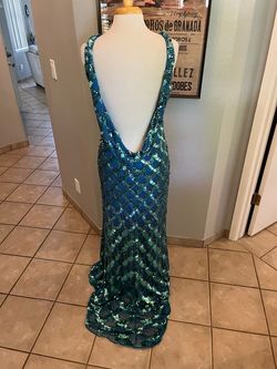 Mac Duggal Royal Blue Size 14 Pageant Floor Length A-line Dress on Queenly