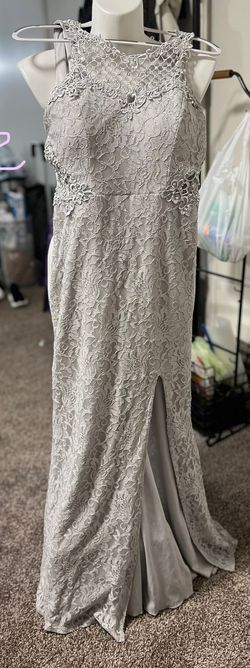 Gray Size 8 Side slit Dress on Queenly