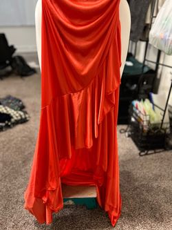 Orange Size 12 Side slit Dress on Queenly