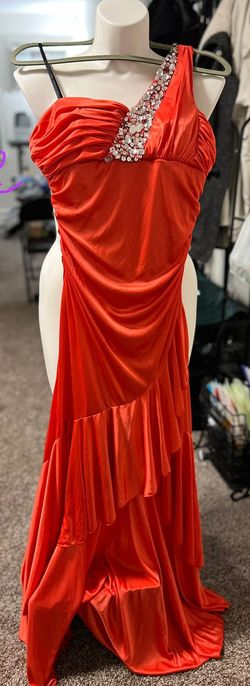 Orange Size 12 Side slit Dress on Queenly