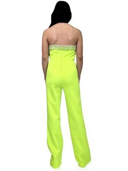Style 8180 Marc Defang Green Size 14 Speakeasy Fringe Interview Floor Length Jumpsuit Dress on Queenly