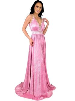 Style 8289 Marc Defang Pink Size 6 Pageant Floor Length Prom Straight Dress on Queenly