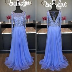 Sherri Hill Blue Size 6 Pageant Sorority Formal Beaded Top Prom 50 Off A-line Dress on Queenly
