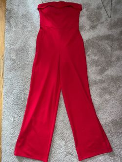 Red Size 2 Jumpsuit Dress on Queenly