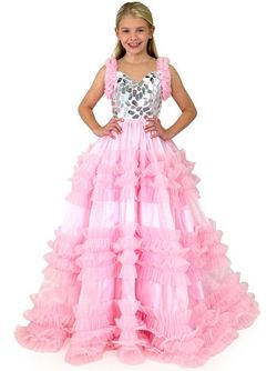 Style 5109 Marc Defang Pink Size 00 Tulle Tall Height Ball gown on Queenly