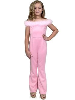 Style 8185K Marc Defang Pink Size 00 Fun Fashion Girls Size Jumpsuit Dress on Queenly