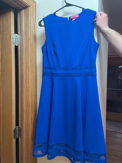 Calvin Klein Blue Size 8 Semi-formal Summer A-line Dress on Queenly