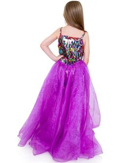 Style 5010 Marc Defang Multicolor Size 00 Fun Fashion Overskirt Girls Size Jumpsuit Dress on Queenly