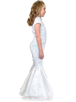 Style 5146 Marc Defang White Size 00 Engagement Cap Sleeve Girls Size Jumpsuit Dress on Queenly