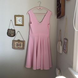 Boohoo Tall Pink Size 6 Flare Homecoming A-line Dress on Queenly