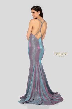 Style 1911P8174 Terani Couture Purple Fully Beaded Sequined 50 Off Mermaid Dress on Queenly
