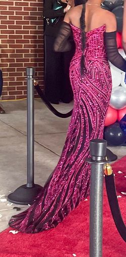 Ashley Lauren Pink Size 2 Prom Side slit Dress on Queenly