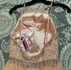 Style 81120 Jovani Light Pink Size 00 Floor Length Peach Bridgerton Ball gown on Queenly