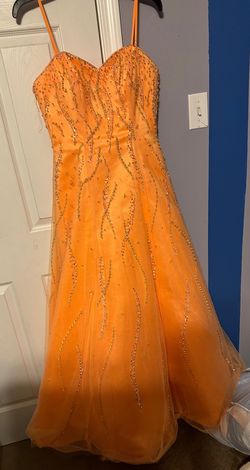 Orange Size 0 Ball gown on Queenly