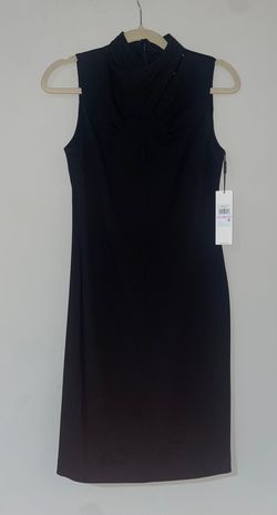 Calvin Klein Black Size 6 High Neck Cocktail Dress on Queenly
