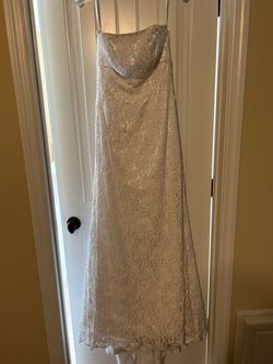 Style S8551 Galina White Size 6 Strapless Mermaid Dress on Queenly