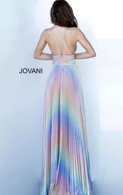 Jovani Multicolor Size 4 Black Tie Straight Dress on Queenly