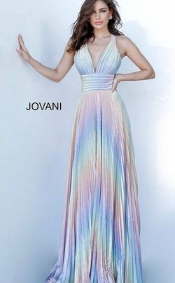Jovani Multicolor Size 4 Black Tie Straight Dress on Queenly