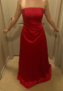 David's Bridal Red Size 4 Pageant Wedding Guest Ball gown on Queenly