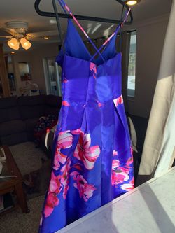 David's Bridal Purple Size 10 Floral Straight Dress on Queenly