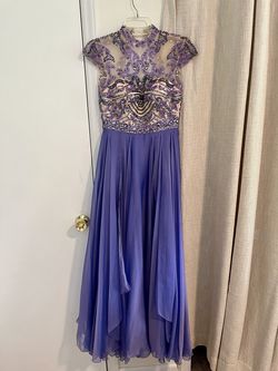 Style 1933 Sherri Hill Purple Size 00 Military Lavender Straight Dress on Queenly
