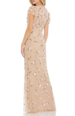Mac Duggal Nude Size 18 Sleeves Sequined A-line Dress on Queenly