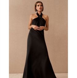 BHLDN Black Size 10 Military Mermaid Dress on Queenly