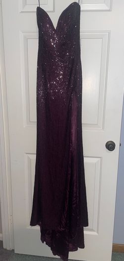 Style 34734 Sherri Hill Purple Size 2 50 Off Side slit Dress on Queenly