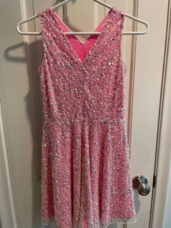 Ashley Lauren Pink Girls Size Floor Length Pageant A-line Dress on Queenly
