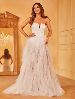 Style FSWB7030 Faeriesty White Size 0 Graduation Engagement Military Tall Height Straight Dress on Queenly