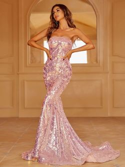 Style LAWD8037 Faeriesty Gold Size 0 Polyester Mermaid Dress on Queenly