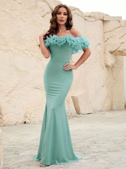 Style FSWD1146 Faeriesty Light Green Size 0 Floor Length Polyester Mermaid Dress on Queenly