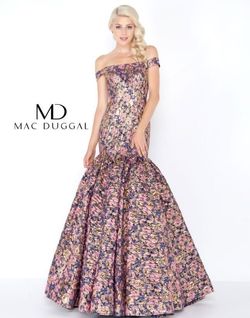 Style 66458 Mac Duggal Multicolor Size 4 Wedding Guest Prom Mermaid Dress on Queenly