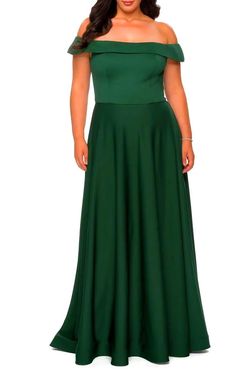 La Femme Green Size 20 Side slit Dress on Queenly