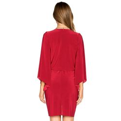Misa Red Size 0 50 Off Bell Sleeves Nightclub Plunge Cocktail Dress on Queenly