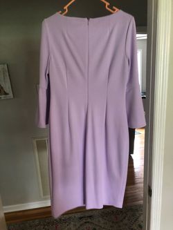 Calvin Klein Purple Size 10 Free Shipping Lavender Long Sleeve Cocktail Straight Dress on Queenly
