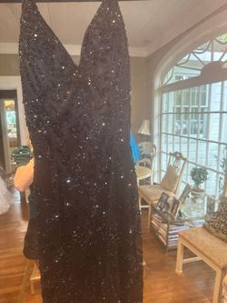 Style 3793 Primavera Black Size 4 Straight Dress on Queenly