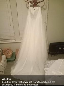 White Size 18 Train Dress on Queenly