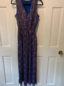 Banana Republic Multicolor Size 4 Plunge Medium Height Straight Dress on Queenly