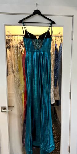 Glow Blue Size 2 Floor Length Prom Free Shipping Pageant Mermaid Dress on Queenly