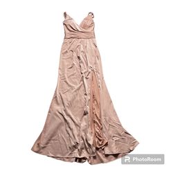 Xscape Light Pink Size 6 50 Off Side slit Dress on Queenly