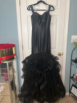 Style 7008 Jasz Couture Black Size 0 Military Prom Mermaid Dress on Queenly
