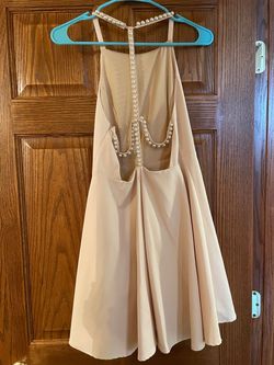 Lulus Nude Size 4 Sorority Pageant Cocktail Dress on Queenly
