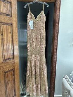 Jovani Nude Size 4 Free Shipping Mermaid Dress on Queenly