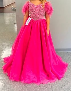 One more couture Pink Size 14 Pageant Cupcake Ball gown on Queenly