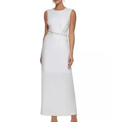 DKNY White Size 8 50 Off Straight Dress on Queenly