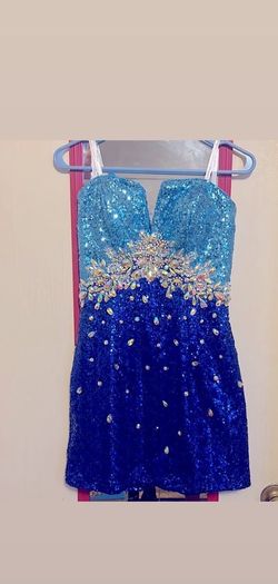 Party Time Formals Blue Size 8 A-line Dress on Queenly