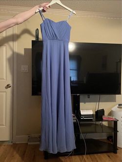 Vera Wang Blue Size 2 Prom Straight Dress on Queenly